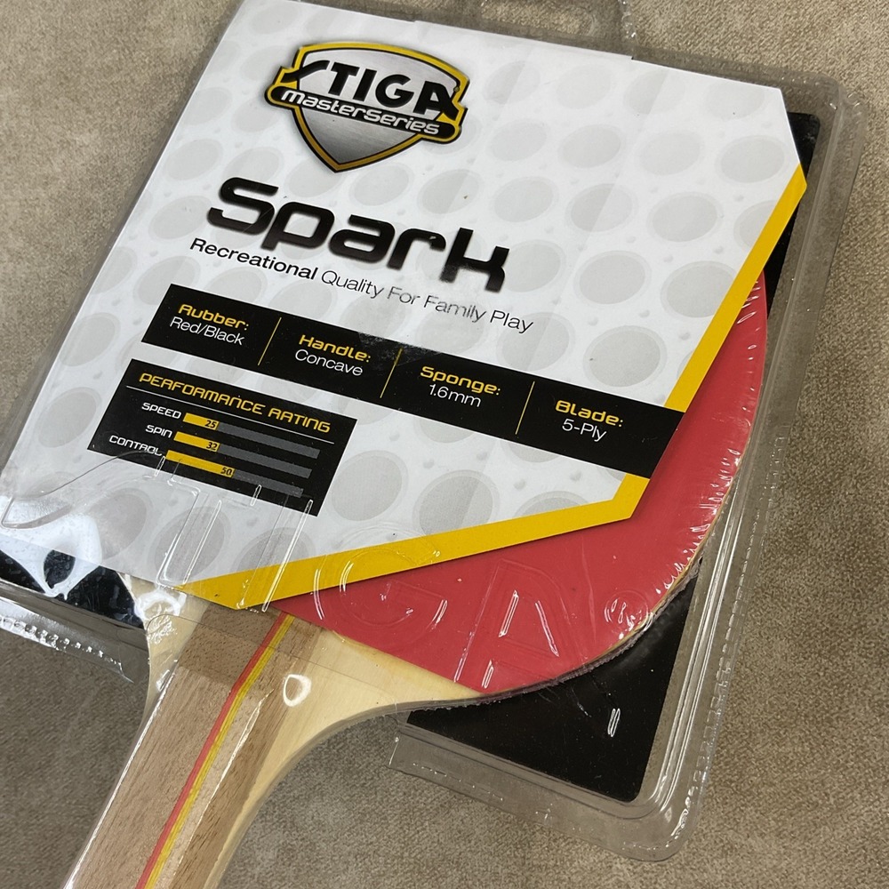 STIGA Master Series Spark Rubber Paddle Racket‎ Ping Pong New